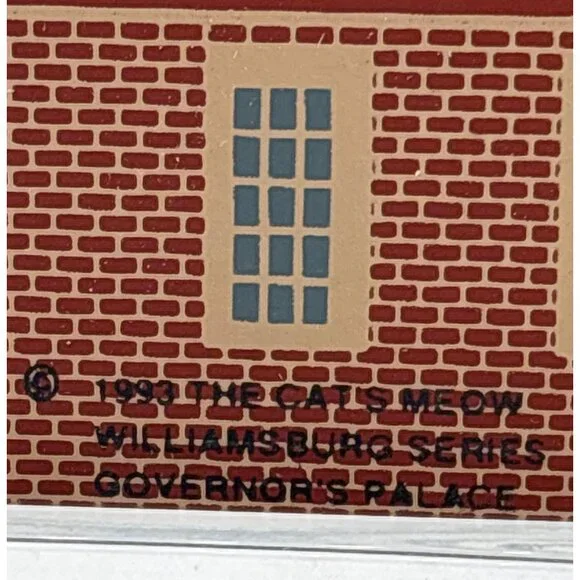 Vintage The Cats Meow Williamsburg Series Governors Palace 1993 - Picture 3 of 4